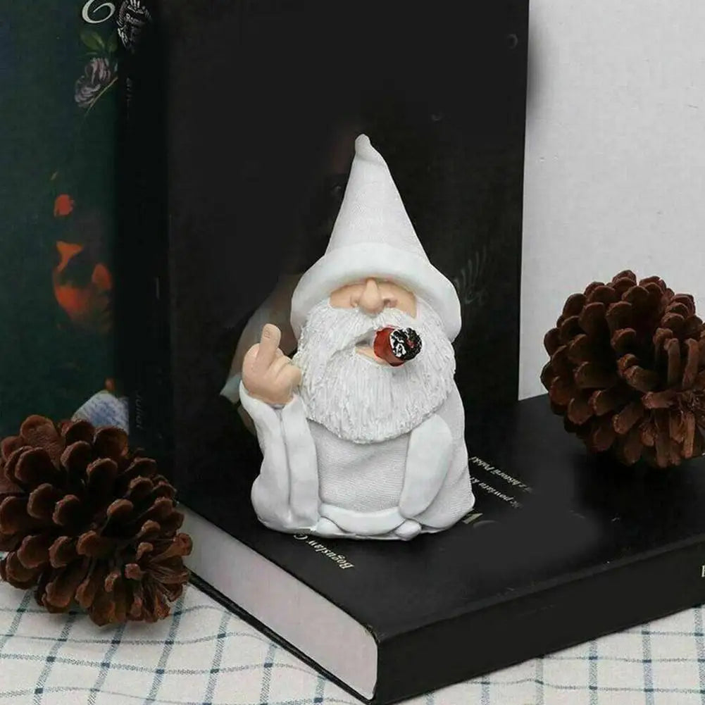 Garden Gnome - Smoking with Middle Finger