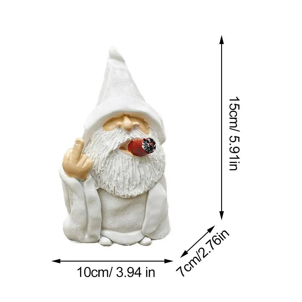 Garden Gnome - Smoking with Middle Finger