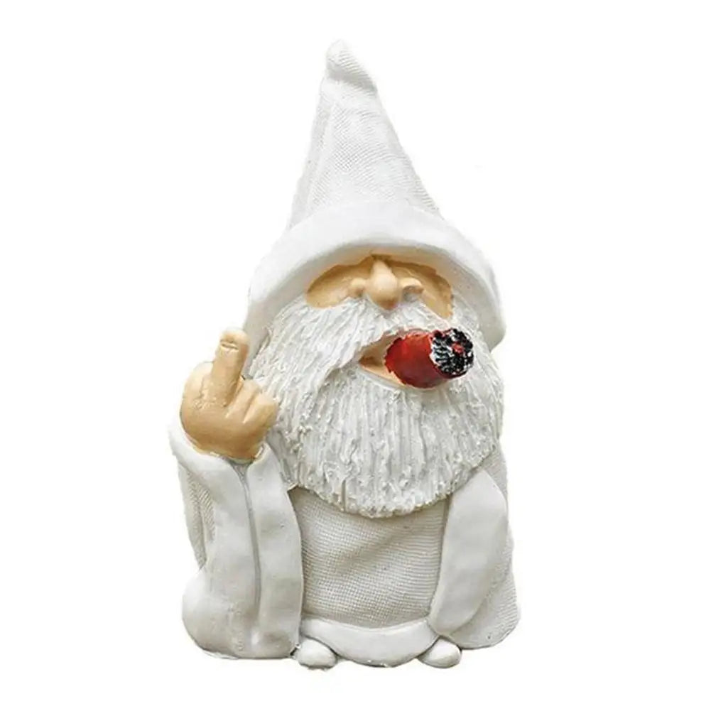 Garden Gnome - Smoking with Middle Finger